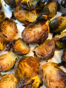 These crispy Brussel Sprouts are made with a homemade glaze featuring medjool dates, dijon mustard, and olive oil. They are both soft and crunchy on the inside with a crispy outer edge. 